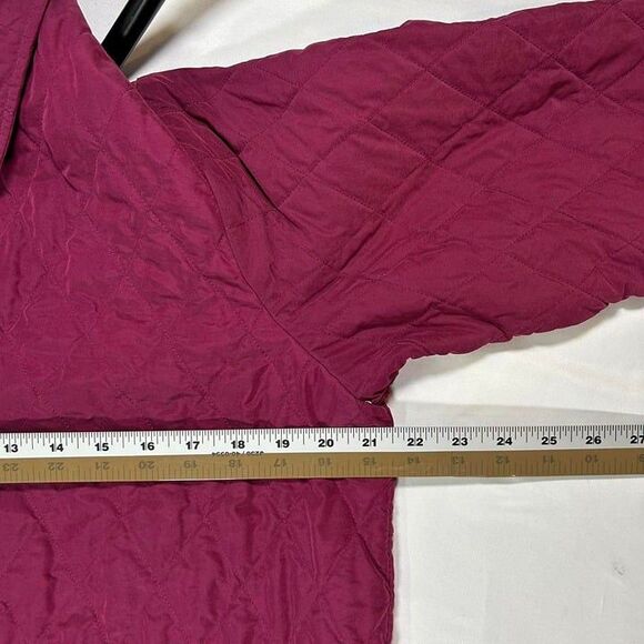 Vintage LL Bean Quilted Lightweight Coat Women's Medium Maroon Purple - Picture 8 of 8